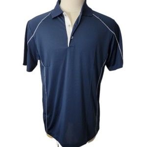Nike golf tour performance pullover polo shirt Size L dri fit blue